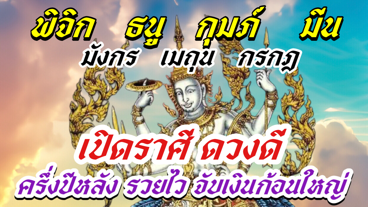 ราศีดวงดี ครึ่งปีหลังรวยไวได้จับเงินก้อน